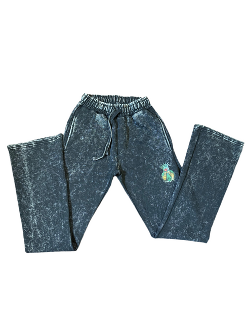Nora Smiles Wash Black Flare Sweat Pants