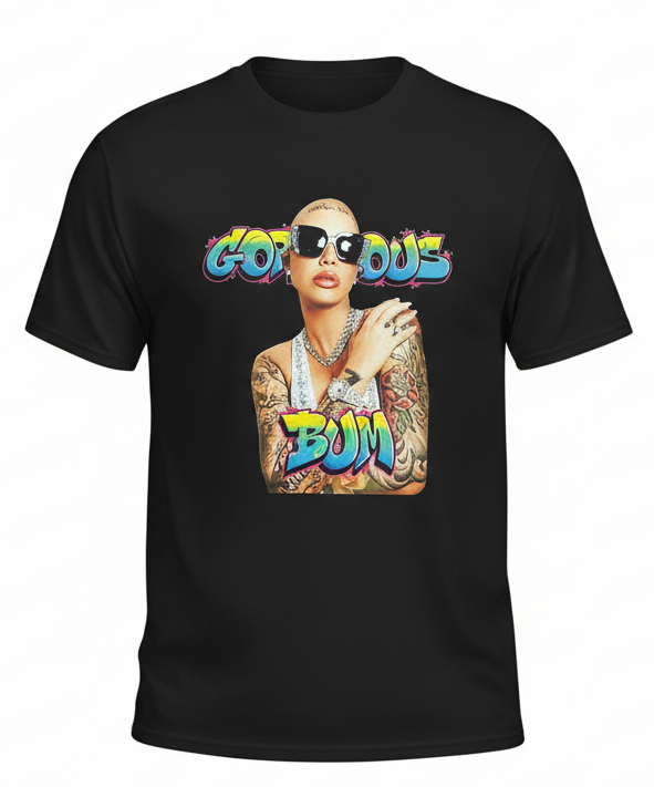 Blinged Out Amber Gorgeous Bum T Shirt (actual rhinestones)