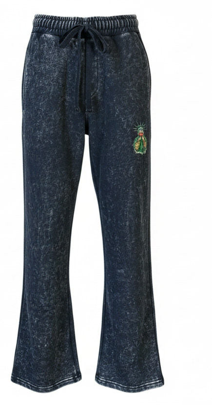Nora Smiles Wash Black Flare Sweat Pants