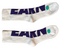 Purple Over White Earn Socks