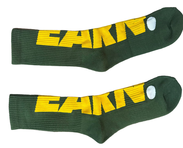 Yellow Over Green Earn Socks