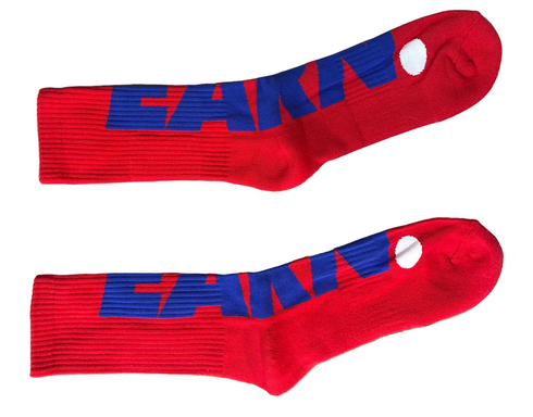 Blue Over Red Earn Socks