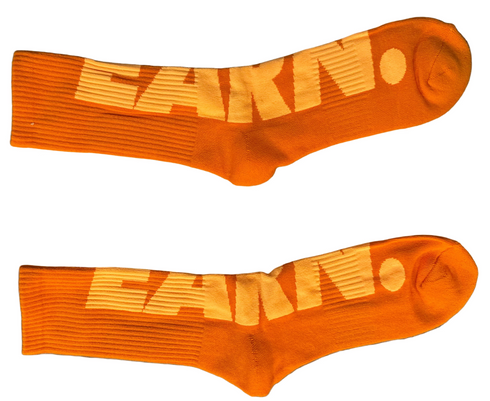 Orange Over Orange Earn Socks