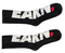White Over Black Earn Socks