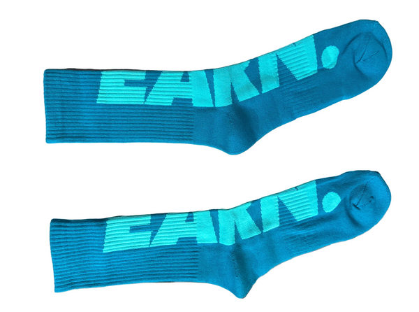 Blue Over Turquoise Earn Socks