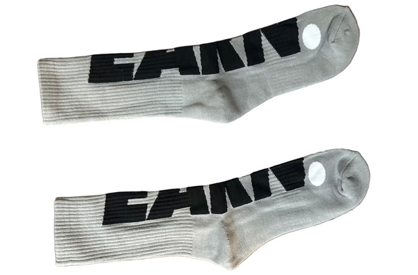 Black Over Grey Earn Socks